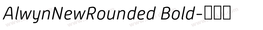 AlwynNewRounded Bold字体转换